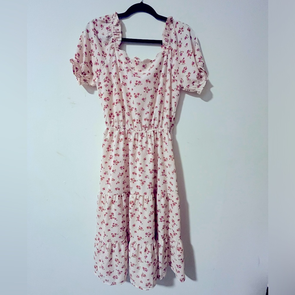 Monteau Floral midi dress size L